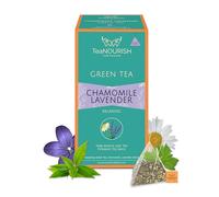 TeaNOURISH Chamomile Lavender Green Tea | 20 Count Pyramid Bags | Whole Leaf | Calming & Relaxing Sleep Tea | Bedtime | 100% Natural Infusion