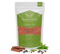 TeaNOURISH Darjeeling Masala Green Tea | Loose Leaf Green Tea | Blended with Cardamom, Cinnamon, Black Pepper & Clove | 100% NATURAL INGREDIENTS | 50 Cups Hot or Iced Tea - 3.53oz/100g