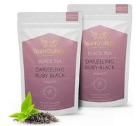 TeaNOURISH Darjeeling Ruby Black Tea | Single Estate Loose Leaf | Smooth & Fruity Flavor | Freshly Sourced Direct From Origin | Brew Hot or as Iced Tea - 1.76oz/50g (Pack of 2)