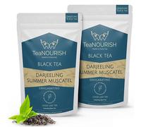 TeaNOURISH Darjeeling Summer Muscatel Black Tea | Second Flush Loose Leaves | Full Bodied, Musky Fragrance with Floral Notes | Freshly Sourced Direct From Origin - 3.53oz/100g (Pack of 2)