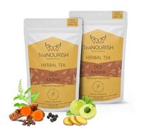 TeaNOURISH Desi Kadha | Immunity Booster Herbal Tea | Indian Superfoods Turmeric, Amla, Tulsi, Ginger & Rock Salt | Relaxing & Warming | 100% NATURAL - 3.53oz/100g (Pack of 2)