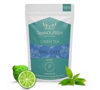 TeaNOURISH Earl Grey Green Tea | Loose Leaf Darjeeling Green Tea Enriched with Natural Bergamot Extract | 100% NATURAL INGREDIENTS | 50 Cups Hot or Iced Tea - 3.53oz/100g