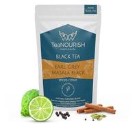 TeaNOURISH Earl Grey Masala Black Tea | Spiced Citrus | Assam Loose Leaves | Blended with Indian Aromatic Spices & Natural Bergamot Extract | 100% NATURAL - 3.53oz/100g