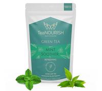 TeaNOURISH Mint Soother Green Tea | Darjeeling Loose Leaves | Blended with Fresh Mint & Peppermint Leaves | Refreshing & Calming Tea | 50 Cups Hot or Iced Tea - 3.53oz/100g