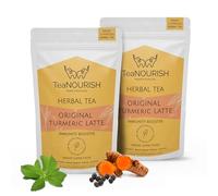 TeaNOURISH Original Turmeric Latte | Golden Milk Powder | Authentic Indian Remedy | Reduces Inflammation & Supports Immunity | 100% NATURAL INGREDIENTS - 3.53oz/100g (Pack of 2)