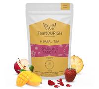 TeaNOURISH Sparkling Sangria | CAFFEINE-FREE Herbal Tea | Refreshing and Fruity | Apple, Strawberry, Mango, Pineapple, Hibiscus | Brew Hot or Iced Tea - 3.53oz/100g
