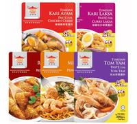 Tean's Gourmet Tumisan Malaysian Assorted 5 Flavour Paste 200g (Pack of 5)