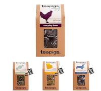 teapigs Big Bestsellers Bundle - English Breakfast, Peppermint, Mao Feng, Darjeeling Earl Grey & Chamomile Tea Bags - Black & Herbal Tea Bundle - 5x50 Temples