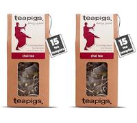 teapigs Chai Tea - Assam Black Tea Bags with Cinnamon, Ginger & Cardamom - Strong and Spicy Aromatic Blend - 15 Temples (Pack of 2)