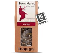 teapigs Chai Tea - Assam Black Tea Bags with Cinnamon, Ginger & Cardamom - Strong and Spicy Aromatic Blend - 15 Temples