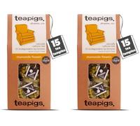 teapigs Chamomile Tea, 15 Biodegradable Tea Temples, Whole Flowers, Naturally Caffeine-Free, Sweet & Relaxing, Suitable for Vegetarians & Vegans (Pack of 2)