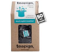 Teapigs Decaf Breakfast Tea Bags - Full-Flavoured Kenyan & Ceylon Black Tea Without the Caffeine - Sustainable & Ethically Sourced - 50 Biodegradable Tea Temples (1 Pack)