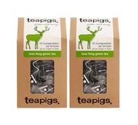 Teapigs Mao Feng Green Tea 50 Temples x 2 - Premium Whole Leaf Tea Bags, Fresh & Light Flavour, Biodegradable Sachets with Welari Thank You Card | (2 Pack)