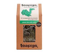 teapigs Moroccan Mint Green Tea Bags - Refreshing Blend of Chunmee Green Tea & Whole Peppermint Leaves - Energising & Perfect for Digestion - 50 Eco-Friendly Biodegradable Tea Temples (1 Pack)