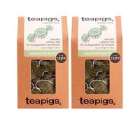 Teapigs Peppermint Leaves Tea 50 Tea Temples x 2 - Naturally Coffeine Free Whole Leaf - Herbal, Fresh & Cooling, Biodegradable Sachets with Welari Thank You Card | (2 Pack)