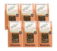 Teapigs Peppermint Leaves Tea 50 Tea Temples x 6 - Naturally Coffeine Free Whole Leaf - Herbal, Fresh & Cooling, Biodegradable Sachets with Welari Thank You Card | (6 Pack)
