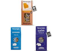teapigs Relax & Unwind Bundle - Chamomile, Calm & Snooze Tea Bags - Caffeine-Free Herbal Tea Selection & Sampler for Calming Moments and Sleep - 3x15 Temples