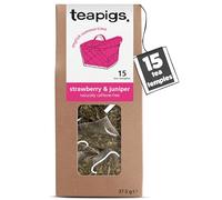 teapigs Strawberry & Juniper Tea Bags - Herbal Tea Fruit Infusion with Apple, Hibiscus & Cucumber - Naturally Caffeine Free - 15 Biodegradable Teabags