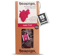 teapigs Super Fruit Caffeine Free Herbal Tea with Hibiscus, 15 Tea Bags | All Natural, No Nasties, Big Leaves, Big Flavour, Plant-Based Tea Temples, Recyclable Paperboard Pack, 15 Teabag Pack