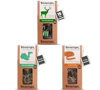 teapigs Super Green Bundle - Mao Feng, Green Tea with Mint & Popcorn Tea Selection & Sampler - Refreshing, Clean Brews for Green Lovers - 3x15 Temples