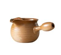Teapot Beige Big Full One Person Drinking Teapot Pottery Pot Charcoal Fire Small Tea with Handle to Cook Tea Tea Set Tea Pots(B-450ml)