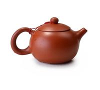 Teapot Chinese Gongfu cha Xishi Pot 7oz /210cc Purple clay ceramics Zini for Loose Tea (Red brown)