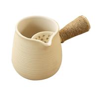 Teapot for Stovetop Ceramic Teapot, 16.9OZ/500ml Porcelain with Filter ＆ Handle, Loose Leaf Tea Maker for Camping Picnic Charcoal Grill Stove BBQ