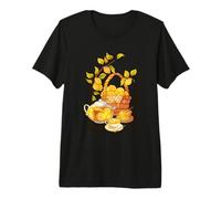 Teapot Teacup Basket with Lemon Branch Honey Tea Time Premium T-Shirt