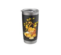 Teapot Teacup Basket with Lemon Branch Honey Tea Time Stainless Steel Insulated Tumbler