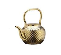 Teapot,Teapots, Commercial Stainless Steel Tea Kettle with Strainer for Hotel/Restaurant,Kettle(Gold,S)