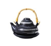 Teapot,Teapots, Vintage Ceramic Teapot - Elegant Home & Restaurant Kettle,Easy Clean,Kettle(Black)