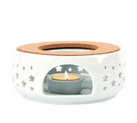 Teapot Warmer, Ceramic Base Heating by Candle, Suitable for Teapot and Mugs - Star