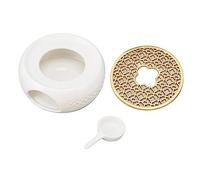 Teapot Warmer, Practical and Reliable Porcelain Round Teapot Heater Hollow for All Teapots