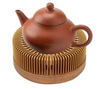 Teapot Warmer Stand - Luxury Coffee Tea Cup Warmer, Solid Wood Base, Elegant Desk Accessory, Stylish Beverage Heating Device | for Home Office Kitchen Desk Morning Coffee Afternoon Tea Relaxation Hot
