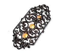 Teapot Warmer Vintage Rectangular, Cast Iron Tea Light Warmer Design Hollow Pattern, Anti-Slip Supportive Four Feet, By Candle Heated Or Burner Alcoholic