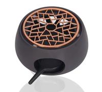 Teapot Warmer with Base, Milk Tea Warmer Tea Pot Warmer Heater Set Tea Light Candle Holder Coffee Milk Light Warmer with Purple Iron Pad for Home Black (A)