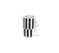 Teapot with a cup Homla BRETA Black Stripes, 300 ml