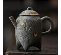 Teapots 160ml High Grade Bronze Glaze Teapot Aesthetic Old Rock Mud Pot Tea Maker Kettle with Filter Kung Fu Teaware Decoration Porcelain Tea Set Portable Tea Set(B)