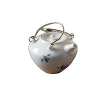 Teapots 160ml Household Tea Maker Single Pot Pure Hand-Painted Butterfly Orchid Art Small Ceramic Teapot with Fitter Kung Fu Teaware Porcelain Tea Set Portable Tea Set