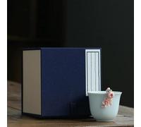 Teapots 75ml Azure Ru Kiln Ceramic Teacup Hand Pinch Flower Chinese Antique Pottery Tea Cup Teaware Bowl Mugs Ceremony Box Porcelain Tea Set Portable Tea Set(B)