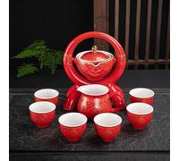 Teapots Chinese Portable Tea Set Ceramic Outdoor Travel Afternoon Teapot Crockery Porcelain Cup Teaware Sets for Friend Porcelain Tea Set Portable Tea Set(H)