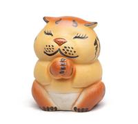 Teapots Chinese Zodiac Tiger Statue Ornaments Yixing Purple Clay Handmade Tea Pet Crafts Collection Set Porcelain Tea Set Portable Tea Set(A)
