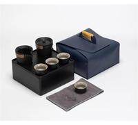 Teapots Exquisite Tea Set Chinese Porcelain Storage Box Portable Travel Outdoor Teapot Teacup Kung Fu Ceremony Porcelain Tea Set Portable Tea Set(A)