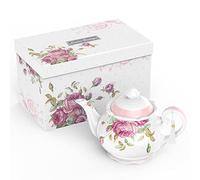 teapots for 4, Ceramic Tea Pot 1.3L Perfect 4 Cups Teapot China Vintage Flora Gift Box 1300ml (Tea Pot only)