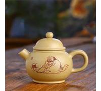 Teapots Handmade Boutique Zisha Tea 220ml Yixing Purple Clay Teapots Authentic Xishi Pot Ball Hole Filter Kettle Porcelain Tea Set Portable Tea Set