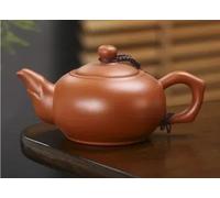 Teapots Handmade Kettle Tea Set Customized Gifts Authentic Yixing Teapot Purple Clay Xishi Pot Beauty Porcelain Tea Set Portable Tea Set(Type-D)