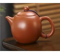 Teapots Handmade Kettle Tea Set Customized Gifts Authentic Yixing Teapot Purple Clay Xishi Pot Beauty Porcelain Tea Set Portable Tea Set(Type-H)