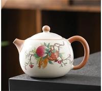 Teapots Household Ceramic Brewing Teapot Kung Fu Tea Set Steeping Kettle Ru Kiln Xishi Pot Porcelain Tea Set Portable Tea Set(Type-A)