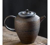 Teapots Household Kung Fu Tea Maker Tools Set 250ml Handmade Thin Tire Ceramic Teapot Iron Glaze Small Coarse Clay Pot with Filter Porcelain Tea Set Portable Tea Set