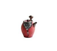 Teapots Japanese Powder Yin Carmine Red Pot Tea Maker Kettle with Strainer Cha Accessories Craft Gifts Retro Old Rock Clay Teapot 160ml Porcelain Tea Set Portable Tea Set